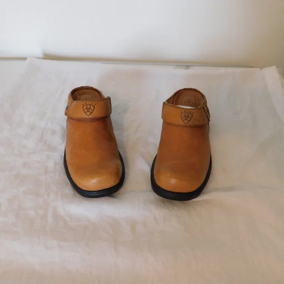Ariat Mules Womans 5.5 Tan/brn Western slip on Clog convertible Strap Leather - Picture 1 of 6